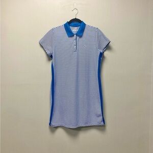 Vineyard Vines Blue and White Striped‎ Polo Dress Size L EUC Casual Everyday